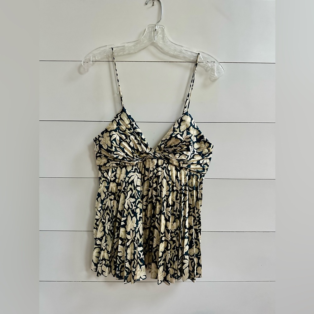 Acler Floral Pleated Sleeveless Blouse